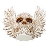 Skull Statue Butterflies Pattern Handcraft Exquisite Skeleton Head Statue with