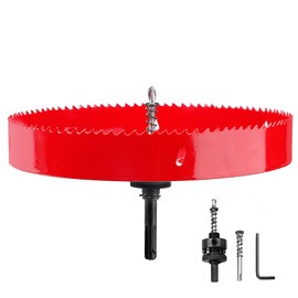 9 inch / 230mm Hole Saw with SDS Plus Arbor and Hex Shank Arbor,HSS Bi-Metal Hole Drilling Cutter for Wood Boards Plastic and Thin Metal (9 inch / 230mm)