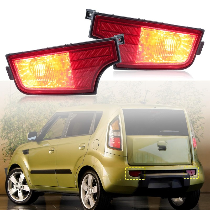 JESYMBX For Kia Soul 2010-2013 Rear Bumper Light Reflector Indicator