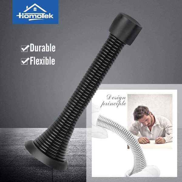HOMOTEK 40 Pack Black Spring Door Stops,3-1/8" Heavy Duty Door