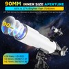 Telescope for Adults Kids High Powered: 90mm Astronomical Portable Refracting