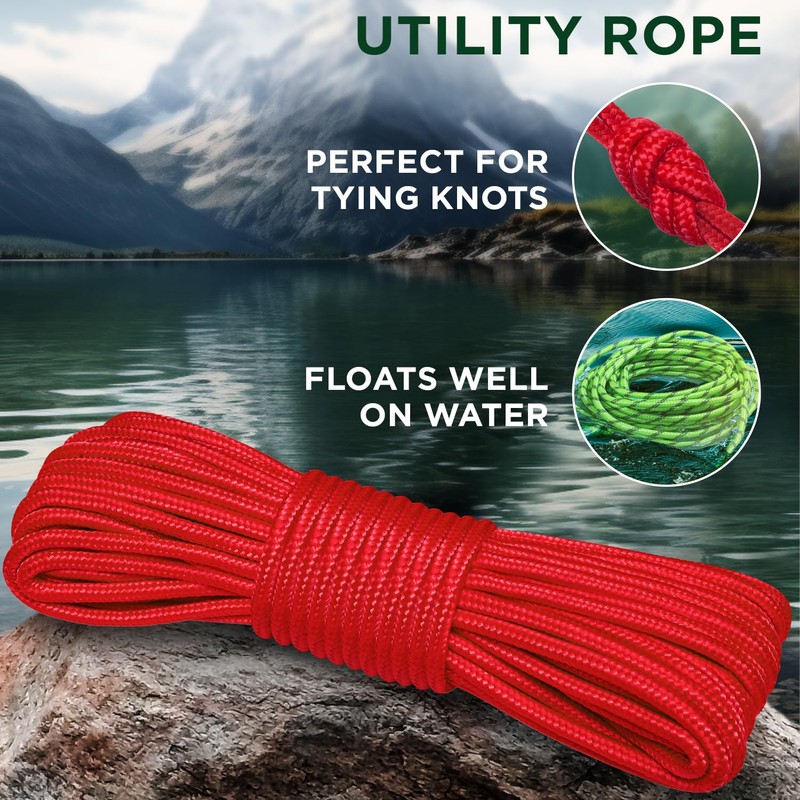 TECEUM Rope – 27.5M x 10mm (3/8 Inch) – Red
