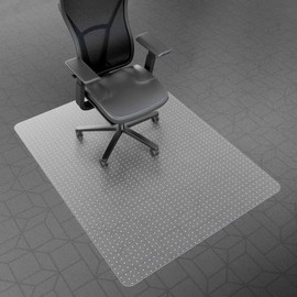 Naturei Chair Mat for Carpet - 60" x 46", Office Floor Mat for Rolling Chairs, Clear Plastic Desk Chair Mat, Easy Glide, Under Desk Carpet Protector for Home and Office Use