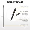 HUAALIUCHE 36× 3/16×1/2 inch Head Installer Drill Bit Fish Bit