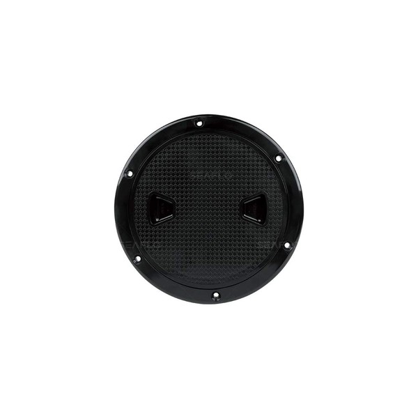 SEAFLO 4" - 8" Black Circular Non Slip Inspection Hatch w/Detachable Cover (4")