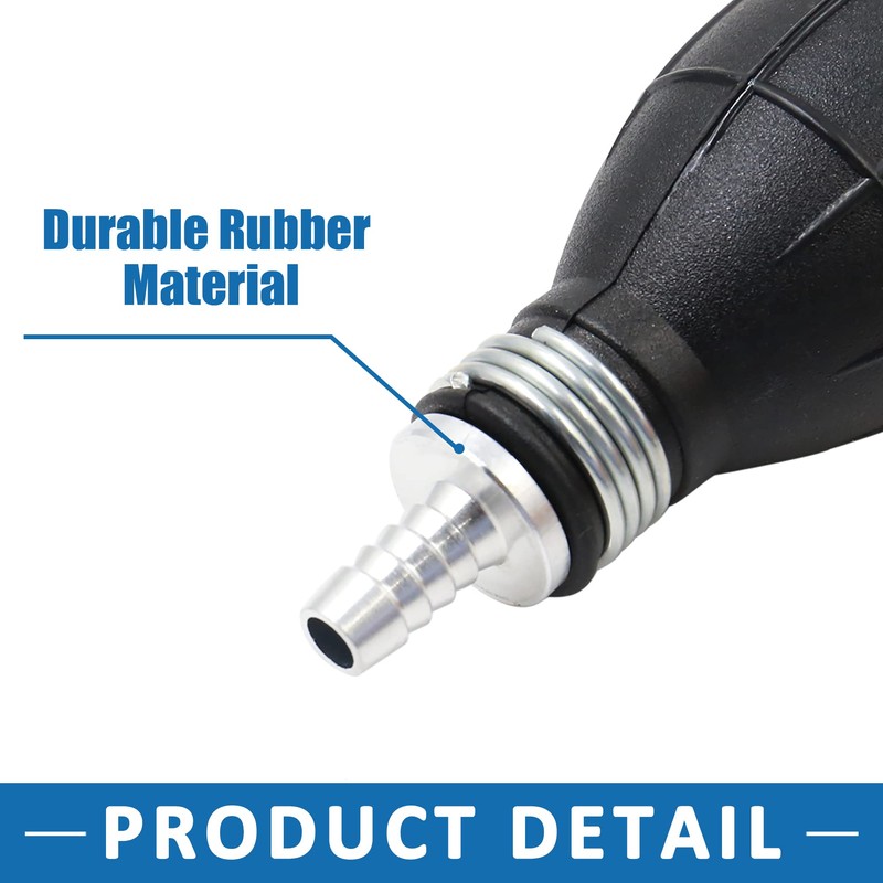 A ABSOPRO 8mm Hand Primer Gasoline Petrol Diesel Pump Black