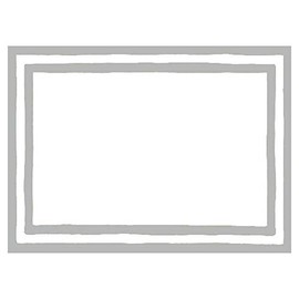 Caspari Border Stripe Self -Adhesive Gift Tags in Silver - 12 Per Package