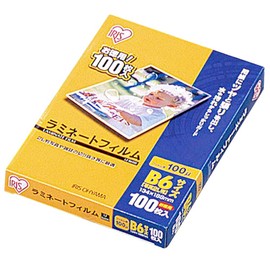 アイリスオーヤマ ラミネートフィルム 100μm B6 サイズ 100枚入 LZ-B6100