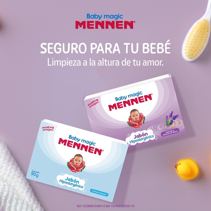 Mennen Jabón para Bebé Baby Magic Lavanda y Extracto de