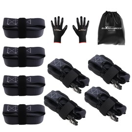 maXpeedingrods 4400 lb Heavy Duty Ratchet Straps with Soft Loops 1.5" x 15ft Motorcycle Tie Down Straps for Motorcycles, ATVs 4 Pack