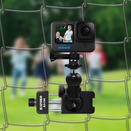 HAFOKO HAFOKO C08 Aluminum Smartphone Fence Mount Compatible for GoPro/Mevo Start/DJI Osmo Pocket/DJI Action/Insta360/AKASO Action Camera Game Changer Mounting Kit for Baseball Tennis Pickleball