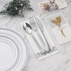 BESTVIP 350 PCS Silver Dinnerware Set for 50 Guests, Plastic