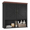 Mino Kesper Bathroom Wall Cabinet with Barn Doors, Wall Mounted