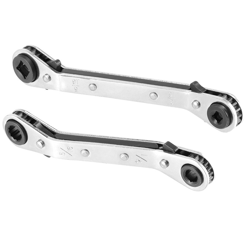HOZEON 4 PCS HVAC Service Wrench Tools, Ratcheting Curved Wrench