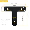 1 Pack T Shaped Plate, Black Flat Tee Mending Plate