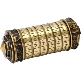 Cryptex Da Vinci Code Money Puzzle Box for Cash Gift Puzzle Boxes with  Compartments Valentine's Day Gift for Boy Birthday Gifts for Her Gifts for Girlfriend Gifts for Men Gift for Mom (Copper) - Color: Brass