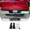 MOTORHOT Chrome Rear Step Bumper Assembly Compatible with 2003-2008 Dodge