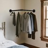 AddGrace Industrial Pipe Garment Rack Iron Wall Mounted Right Angle