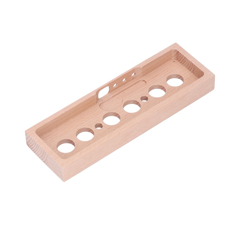 DIY Glow Tube Clock Kit 4 Lamps Beech Wood Enclosure