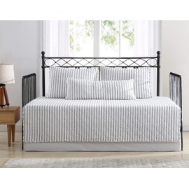 Stone Cottage - Daybed Set, Reversible Cotton Bedding with Matching Shams & Deco Pillow, Pre-Washed for Added Softness (Willow Way Grey, Daybed)