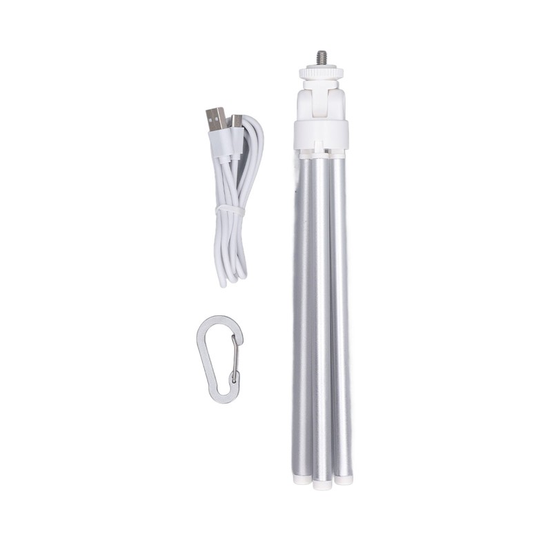 Tripod Desk Fan with Light USB Rechargeable Battery Operated 3