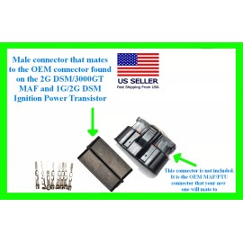 MALE Connector to fit 91-99 DSM Power Transistor and 2G DSM 3000GT MAF Eclipse