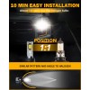 AUXBEAM H13 9008 High Low Beam LED Headlight Bulb 6500K