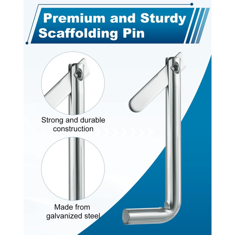 AOKLIT 50Pcs Galvanized Steel Scaffolding Toggle Pins, Scaffold Metal Locking