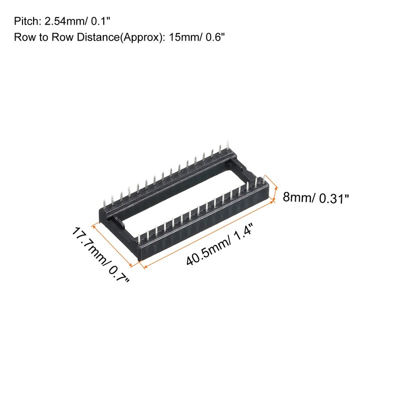 sourcing map DIP IC Chip Socket Adapter Flat Pin 32P