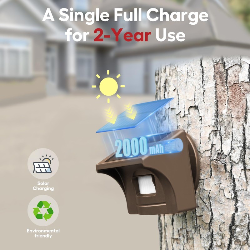 eMACROS Safeguard-Ultra Solar Driveway Alarm with App,1/2 Mile Range, Weatherproof