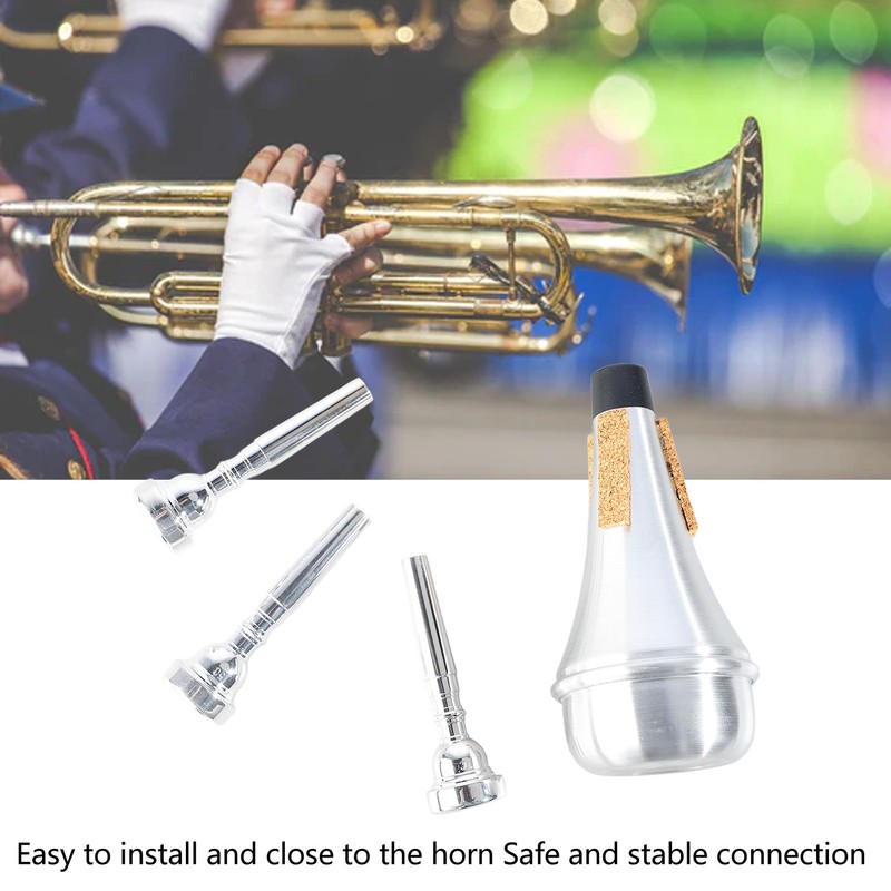 Trumpet Mouthpiece Mute Set 3C 5C 7C Practice Silencer Combination