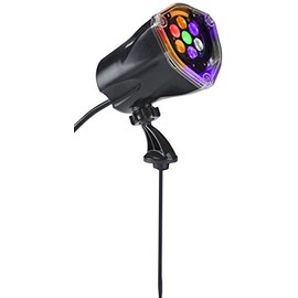 Gemmy Lightshow Projection Plus Whirl-a-Motion Ghost n Static Boo Stake Light