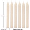 DEYBBY 8'' White Beeswax Taper Candles, 6 Pack Natural Honey