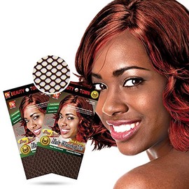 2 Pcs Weaving Net Soft Strong Long Lasting Fabric for Women with Fine Damaged or Recovering Hair (Dark Brown - 2 Pcs)