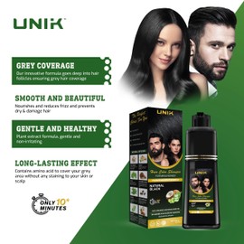 Professional Aloe Vera Dark Brown Natural Hair Colour Organic Shampoo cleanser Haircare Cleansing Comfort conditioner -Dark Brown Colour