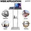 GUARDMATE Acrylic Podium Pulpit Stand | Modern Deisgn Portable Classroom