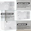 6 Pcs Switch Outlet Box, ABS Electrical Enclosure Box, Surface