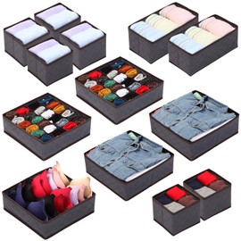 Anyoneer Under Bed Shoe Storage Organizer,Sturdy Structure,Adjustable Dividers,Reinforced Handle,Sturdy Zipper,Fits 24 Pairs Total,Underbed Storage Solution with Clear Window,Breathable,2 Pack,Black