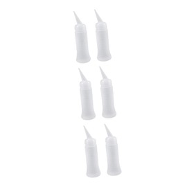 6pcs Hair Cleaning Bottle Empty Bottle Hair Color Bottle Applicator Oil Applicator Bottle Hair Coloring Bottle Graduated Salon Hair Dye Bottle Plastic Gatuida