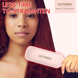 QUTOPEEN Fashion Pink Infrared 2 Inch Hair Straightener,2 Inch Wide Professional Ceramic Tourmaline Flat Iron with Big Temp Display,140F-450F Degree,Dual Voltage