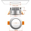 YGS-Tech 3 Inch LED Recessed Lighting, Dimmable Downlight 5W(40W Halogen