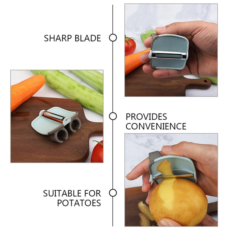 Kichvoe Vegetable Peeler Ergonomic Thumb Peeler for Effortless Fruit and