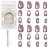 Juego De 24 Piezas Uñas Press On Cortas, Uñas Postizas
