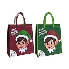 Elves Behaving Badly - Elf Shopping Bag - RED - Reusable bag - Christmas Accessories