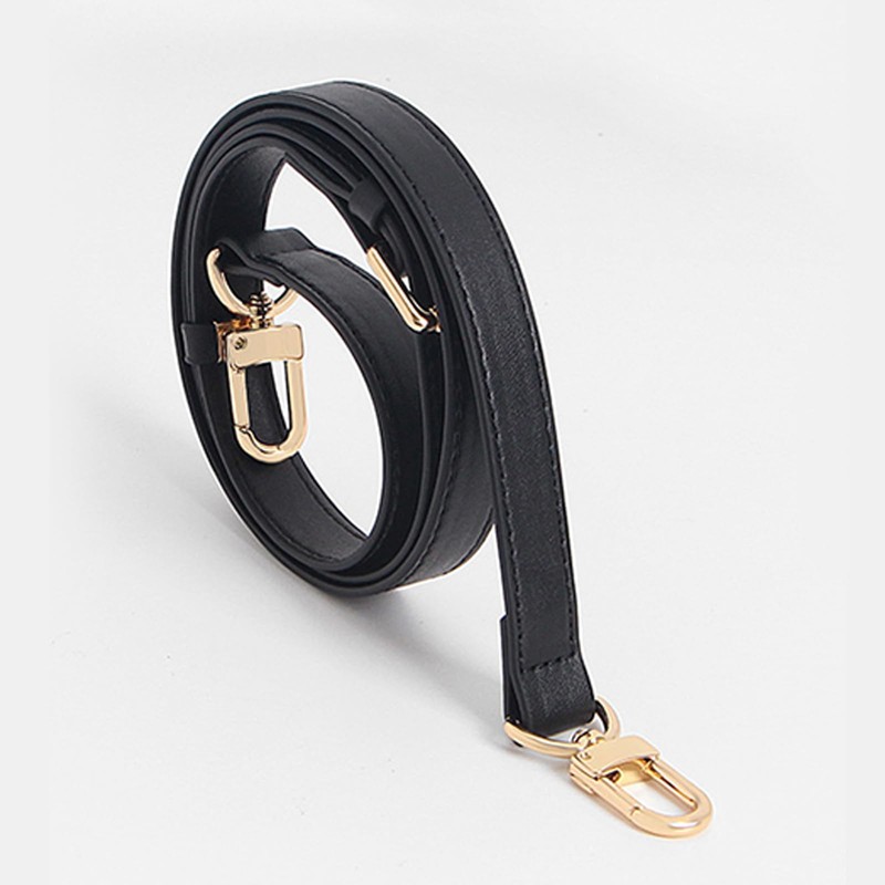 Bag Strap Leather Replacement Straps Adjuster Handbag Straps length102-120cm (Black,Weith-1.2cm)