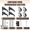 Spacecare Workbench Casters Kit 600Lbs Heavy Duty Quick Release 2