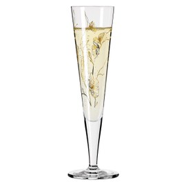RITZENHOFF 1078277 Champagne Glass 200 ml - Goldnacht Series No. 7 - Elegant Designer Piece with Real Gold - Made in Germany