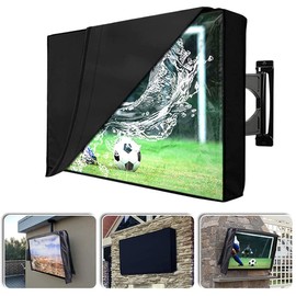UCARE Outdoor TV Cover With Clear Front Television Cover 600D Waterproof Oxford TV Set Cover All-inclusive Clear TV Screen Dustproof Protective with Remote Control Pocket (30-32in)