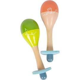 small foot Maracas 12251 Groovy Beats Wooden Instrument for Children Early Musical Education 12 Months +