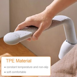 CDDUOLA Toilet Safety Rails, Heavy Duty Foldable Handles, Stand Alone Toilet Handrail Frame for Elderly ＆ Handicap, Easy Installation
